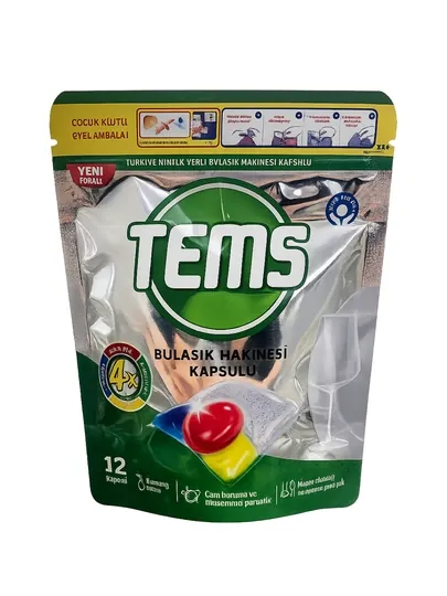 Капсулы для посудомоечной машины TEMS, 12шт