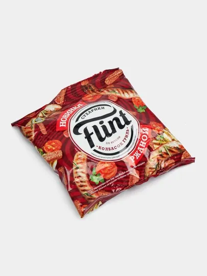 Сухарики Flint, со вкусом колбасок гриль, 100 г