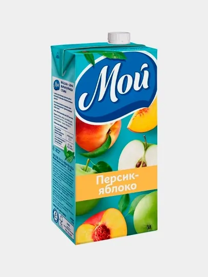 Сок Мой, Персиково-яблочный с мякотью, 1,93 л — CHORTOQ-MSNPY