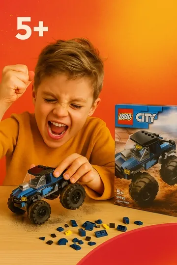 Конструктор LEGO city, siniy monster-trak 5+ 6
