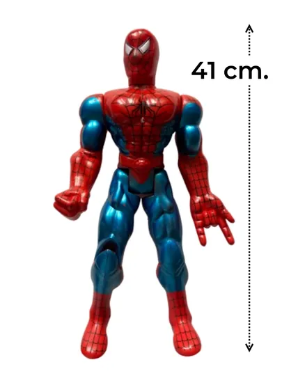 Фигурка супергероя Человек-паук 41 см, подвижная, со светом, детская игрушка для мальчиков