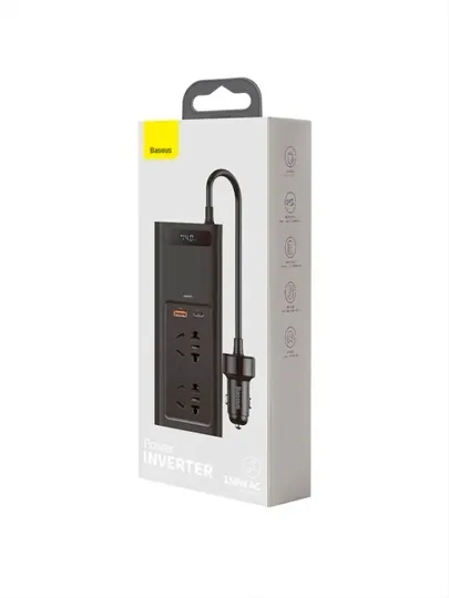 Инвертор автомобильный BASEUS 150W. 12В в 220В
