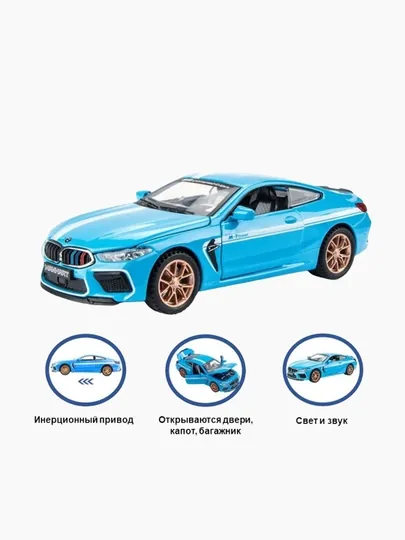 Металлическая модель BMW Manhart m8, со звуковым и световым эффектом 1:32