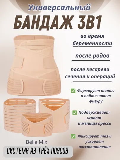 Бандаж для поддержки поясницы при беременности и восстановления фигуры после родов