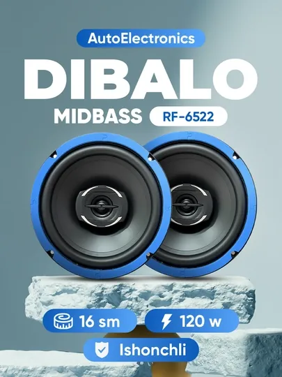 Колонки для авто DIBALO MIDBASS РФ-6522