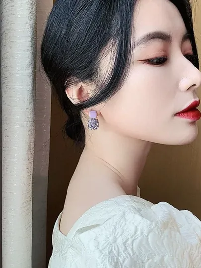 Женские серьги со стразами Swarovski, серьги в подарок