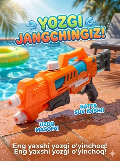 Водяной пистолет детский,  летняя игрушка