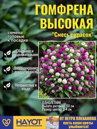 Семена цветов от Петра Плеханова: Цинния, Петуния, Портулак, Нигелла, Гомфрена, Целозия — TPP-ОДНОЛЕТНИЕСЕМЕНА-ФУКСИЯ