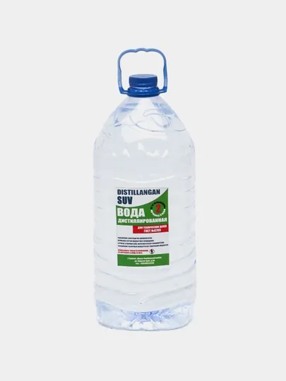 Дистиллированная вода, двойной степени очистки, 10 л