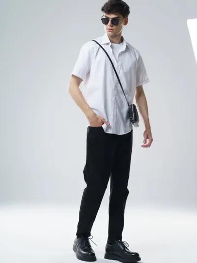 Джинсы черные CARROT FIT для мужчин, "Midnight Fit" от Rino Jeans — RINO-RIN2722-ЧЕРН-2722R33