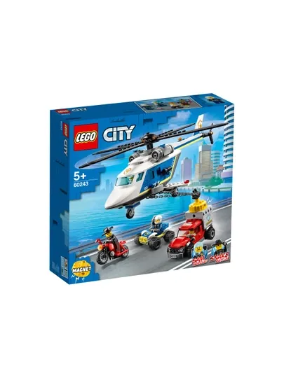 Конструктор LEGO City 60243 Погоня на полицейском вертолёте, 211 деталей