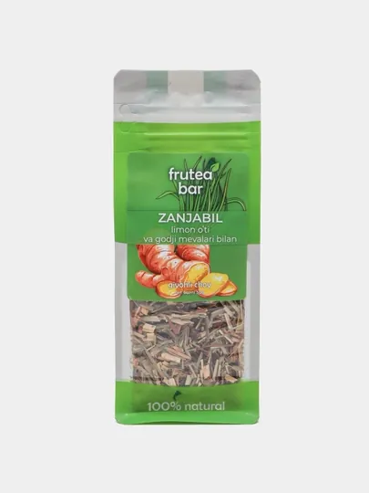 Fruteabar "Имбирь с лимонной травой и ягодами годжи" Чайный напиток сухой рассыпной, 50 гр