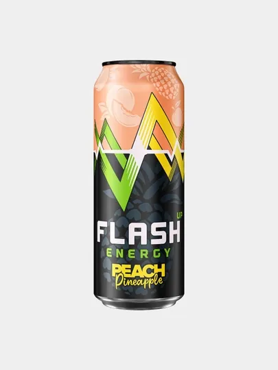 Энергетический напиток Flesh Up Energy, Персик-Ананас, 450 мл, 24 шт