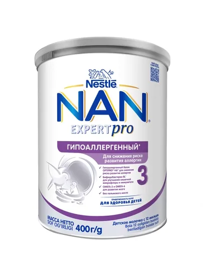 Детская смесь NAN 3 гипоаллергенная, 400 гр