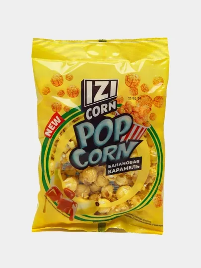 Попкорн ТМ IZI CORN со вкусом банановой карамели, 80гр