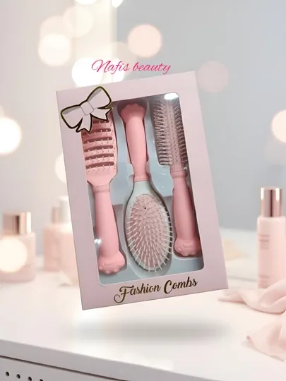 Роскошный Набор Расчесок "Fashion Combs" – Бережный Уход за Волосами! — LFATT-NRFASHCOMBS-РОЗОВ