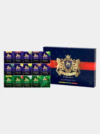 Чай Richard "Royal Tea Collection" ассорти, 120 шт, сашет, 224,8 г