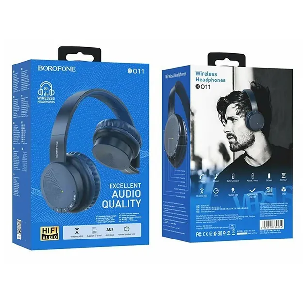 Беспроводные наушники Borofone BO11 Blue