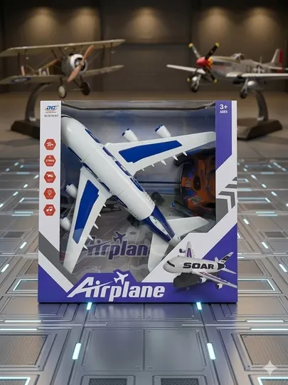 Радиоуправляемый самолет Airplane Soar — большой интерактивный лайнер с музыкой и светом