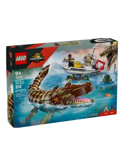 Конструктор LEGO Миссия на лодке с Мозазавром 76974