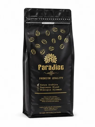 Кофе в зернах Paradise Coffee Kenya Arabica, 100% арабика, средняя обжарка