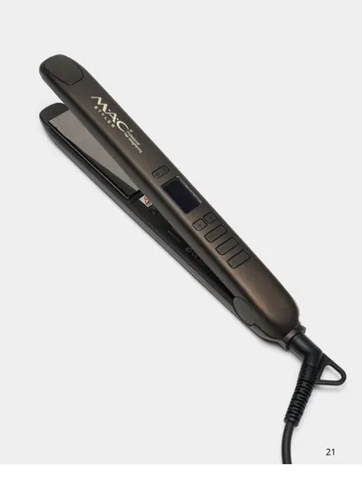 Профессиональный утюжок, выпрямитель для волос MAC Styler MC-2021 TITAN, с LCD дисплеем — JNP6262-MACTITAN2021-ШОКОЛ