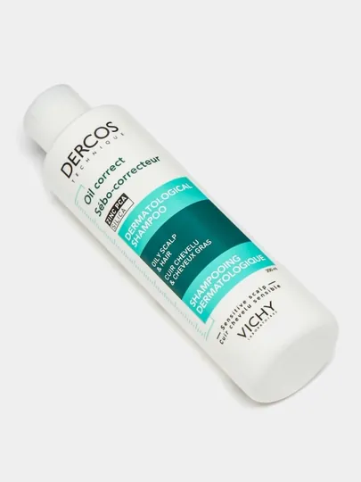 Регулирующий шампунь-уход, VICHY DERCOS TECHNIQUE OIL CONTROL, для жирной кожи головы, 200 мл