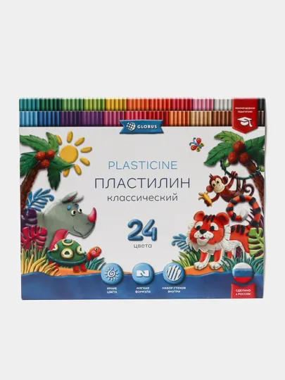 Пластилин серия "Классический"  24 цвета, ПЛ24-06К q0000015688