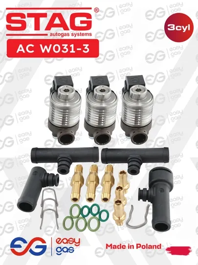 Газовые форсунки STAG AC W031-3 (LPG/CNG) комплект 3 цилиндра, Польша