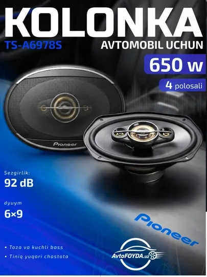 Колонки Pioneer TS-A6968S 6x9 450W – мощные и громкие, без усилителя, пара