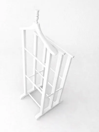 Люкс деревянный open wardrobe стойка для одежды премиум мебель loft storage — ANORMOB-VESH028-БЕЛЫЙ