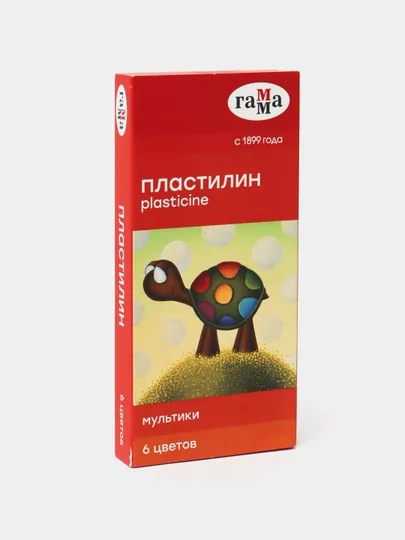 Пластилин Гамма 6 цветов, 120 г