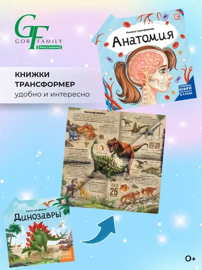 Malamalama «Книжка-трансформер» — картонная энциклопедия-оригами для детей от 3 лет