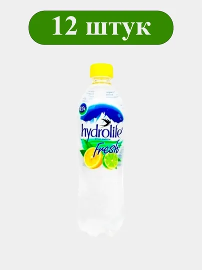 ПЕТФ Ароматизированная Вода "Hydrolife Fresh" - 0,5л - Лимон 12 штук