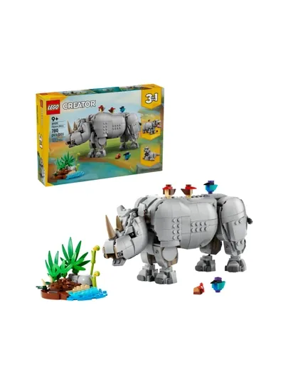 Конструктор LEGO Creator 31171 Дикие животные: Величественный носорог с птицами