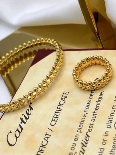 Xuping Cartier Clash, набор из браслета и кольца — XUPINGC-CARTIER1-ЗОЛОТ-19