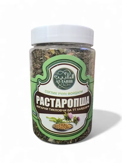 Расторопша, зеленый чай в банке 100 г