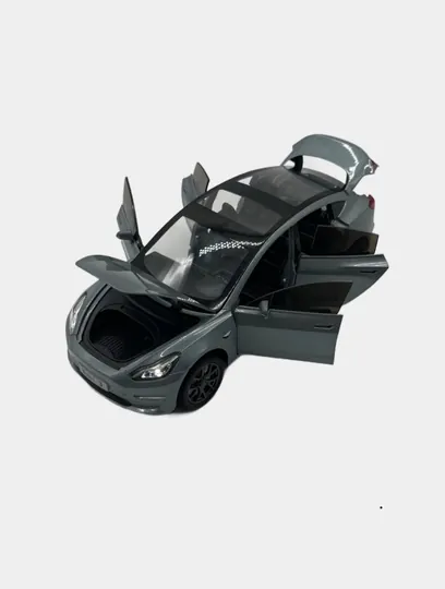 Коллекционная модель Tesla Model-3, металлическая отделка, звук, свет