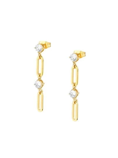 Nm 029404/012 cерьги CHAINSOFSTYLE подвески, цепь, длина 3.5 см, сталь, цирконы