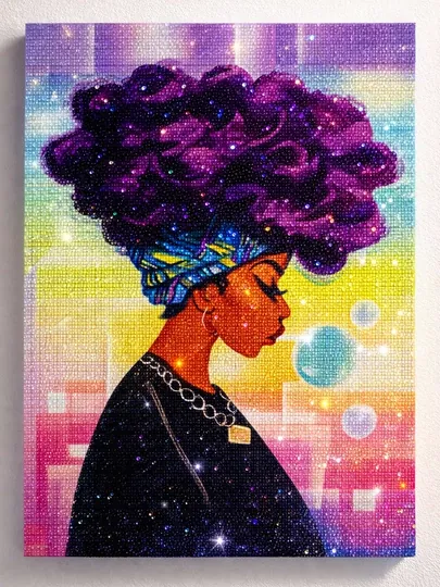 Алмазная мозаика «Современная девушка» 30x20 см