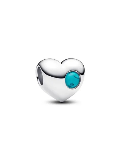 Шарм «Сердце» с бирюзовым камнем для гравировки 794161C12 PANDORA