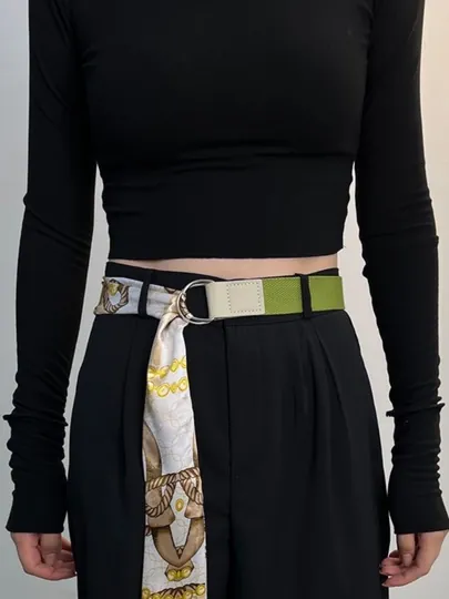 Женский ремень с шарфом, модный пояс с кольцом (Scarf Belt)