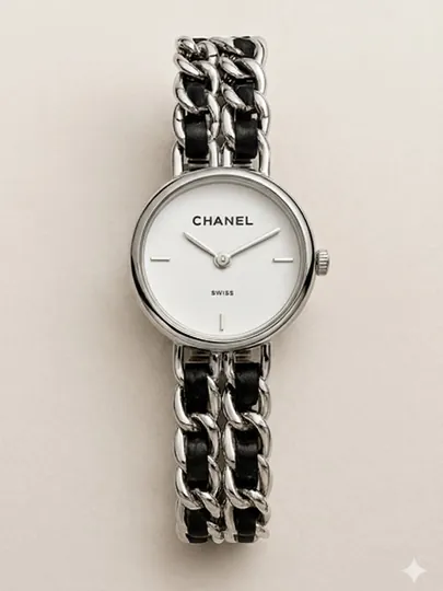 Классические часы с цепочным дизайном — LWATCHS-95W0168-БЕЛЫЙ