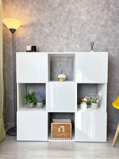 Стеллаж деревянный напольный для книг и игрушек — TRENDYT-STESHN2-БЕЛЫЙ