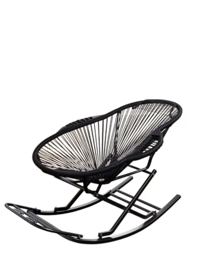 Кресло качалка кресло для отдыха rocking chair мягкое кресло — MARTTOP-KACHAL89-ЧЕРН