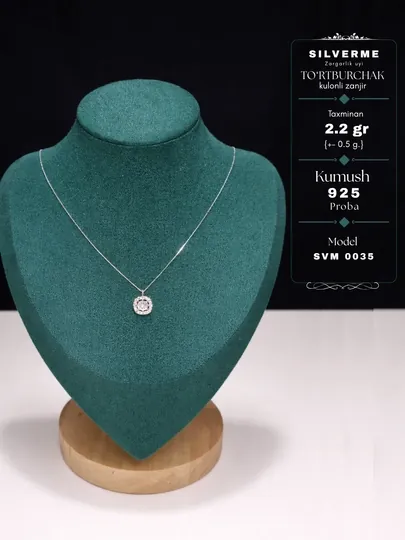 Женская цепочка SILVERME, из серебра 925 пробы — колье с кулоном, для подарка