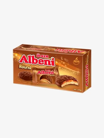 Albeni Круглые шоколадные печенья с карамелью(6 шт) 240g
