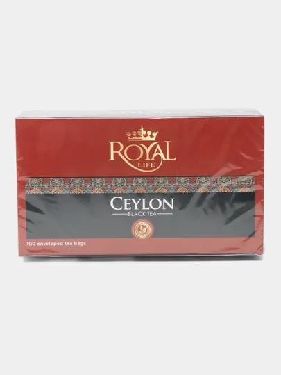 Чай черный Royal Life Сeylon, 100 пакетиков, 150 г