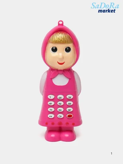 Игрушечный телефон Маша и Медведь, музыкальный