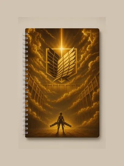 Блокнот Атака Титанов, Attack on Titan, А5, 40 страниц, стильная тетрадь, скетчбук